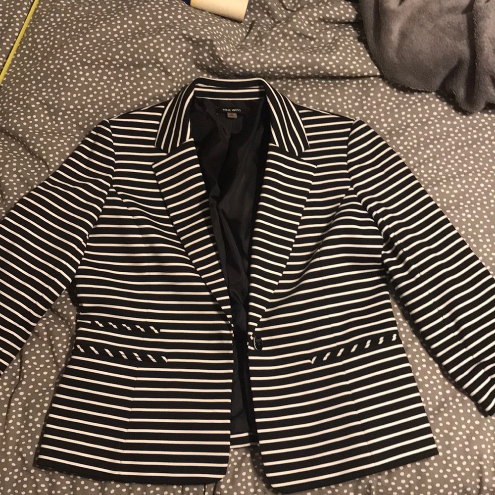 Nine West Striped Blazer
